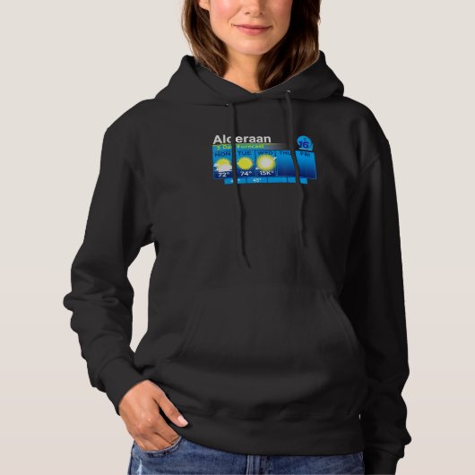 Alderaan 5 Day Forecast Funny Weather Forecast Hoodie (Vorderseite)