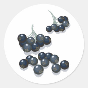 Älderbeeren Runder Aufkleber