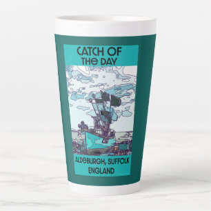 Alderburgh Suffolk Beach Art Large Coffee Tasse