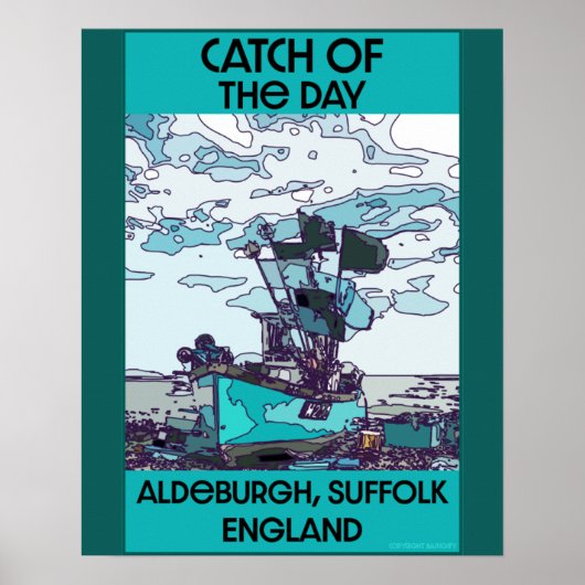 Alderburgh Suffolk  Strand Kunst Poster (Vorne)