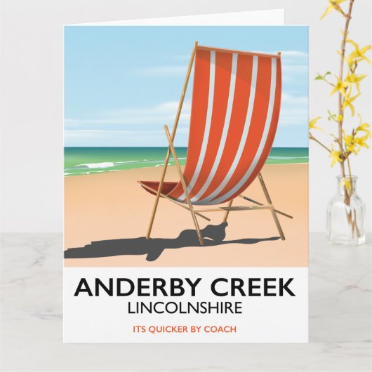 Alderby Seaside Poster Karte (Gelbe Blume)