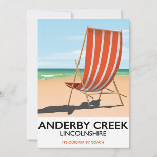 Alderby Seebad Reiseplakatkarte Einladung
