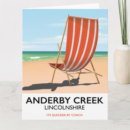 Alderby Strand Reiseplakat Karte (Vorderseite)