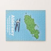 Alderney Bailiwick of Guernsey United Kingdom Map Puzzle (Horizontal)