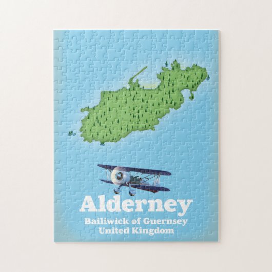 Alderney Bailiwick of Guernsey United Kingdom Map Puzzle (Vertikal)