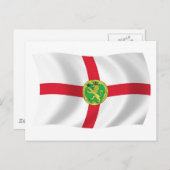 Alderney Flag Postcard Postkarte (Vorne/Hinten)