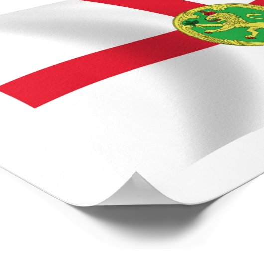 Alderney Flag Poster Print (Ecke)