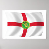 Alderney Flag Poster Print (Vorne)