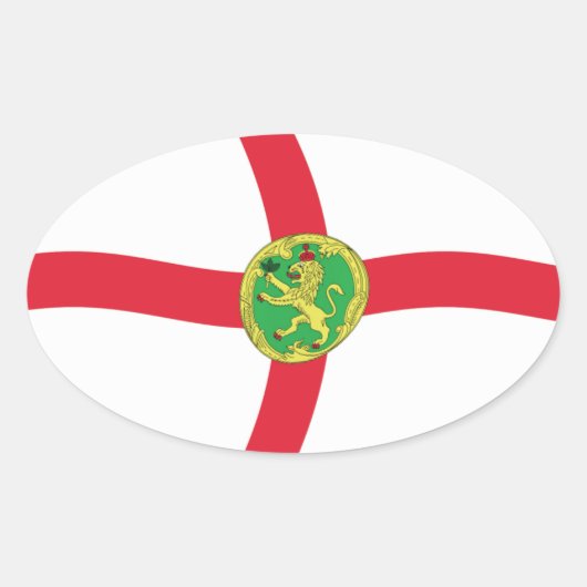 Alderney Flag Sticker (Vorderseite)