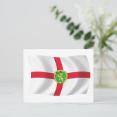 Alderney-Flagge Postkarte (Stehend Vorderseite)