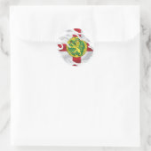 Alderney Ripped Flag Runder Aufkleber (Tasche)