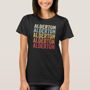 Alderton Washington Alderton WA Retro Vintag Text T-Shirt