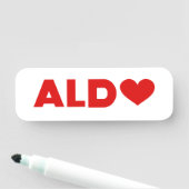 Aldo Liebe Namensschild (Beispiel)