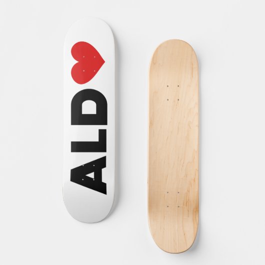Aldo Liebe Skateboard (Vorderseite)