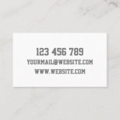 Aldo Mechanic Business Card Visitenkarte (Rückseite)