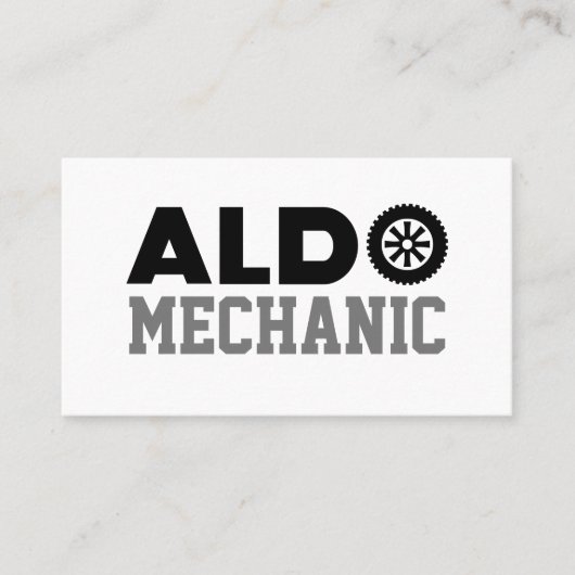 Aldo Mechanic Business Card Visitenkarte (Vorderseite)