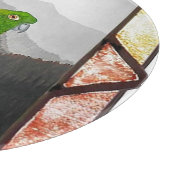 Aldo mein Amazonaspapagei Schneidebrett (Ecke)