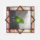 Aldo My Amazon Parrot Fleecedecke (Vorderseite (Horizontal))