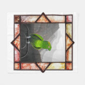 Aldo My Amazon Parrot Fleecedecke (Vorderseite (Horizontal))