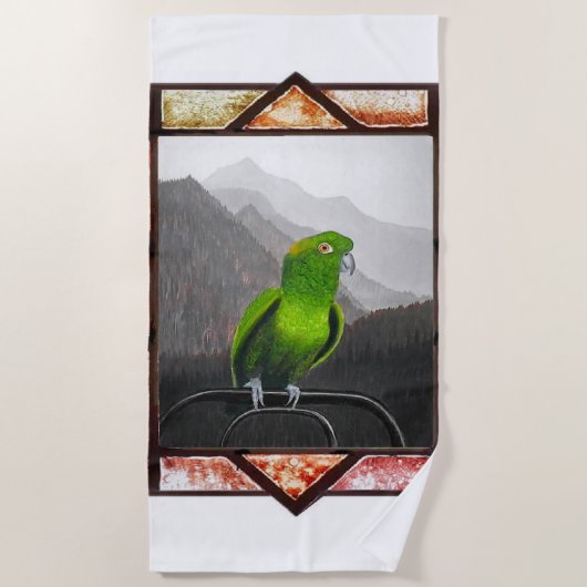 Aldo My Amazon Parrot Strandtuch (Vorderseite)