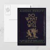 Aldous Huxley Book Postkarte (Vorne/Hinten)