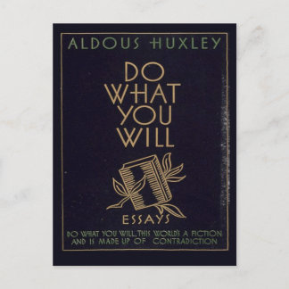 Aldous-Huxley-Buch Postkarte