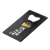 Ale and back - Bier-Preis Geldbeutel Flaschenöffner (Vorderseite Schrägansicht)