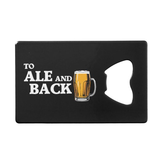 Ale and back - Bier-Preis Geldbeutel Flaschenöffner (Vorderseite (Horizontal))