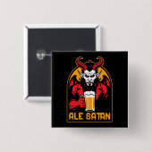Ale Satan - Bier Drinks Button (Vorne & Hinten)