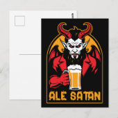Ale Satan - Bier Drinks Postkarte (Vorne/Hinten)