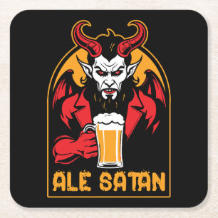 Ale Satan - Bier Drinks Rechteckiger Pappuntersetzer