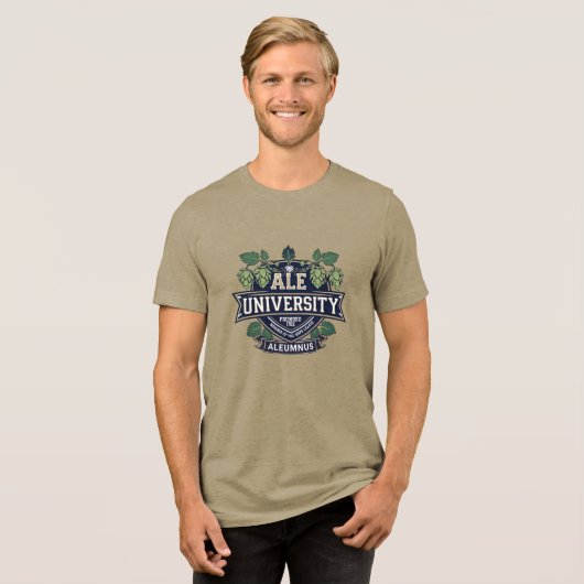Ale University (Fictional) Tri-Blend Shirt (Vorderseite voll)