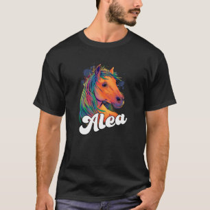ALEA Adorable Mädchenname mit schönem Pferd T-Shirt