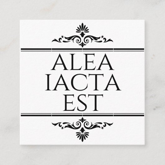 Alea Iacta Est Begleitkarte (Vorderseite)