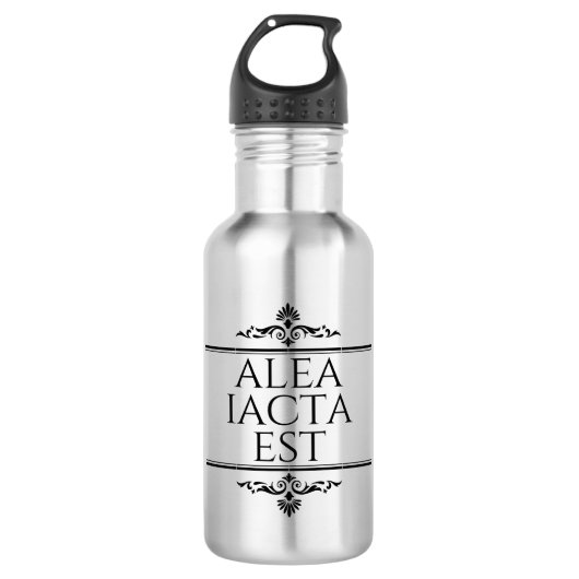 Alea Iacta Est Edelstahlflasche (Vorderseite)