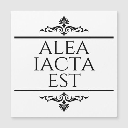 Alea Iacta Est Magnetkarte (Vorderseite)