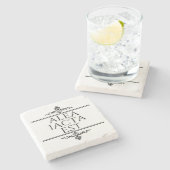 Alea Iacta Est Steinuntersetzer (Seitenansicht)