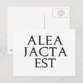 Alea Jacta Est Postkarte (Vorne/Hinten)