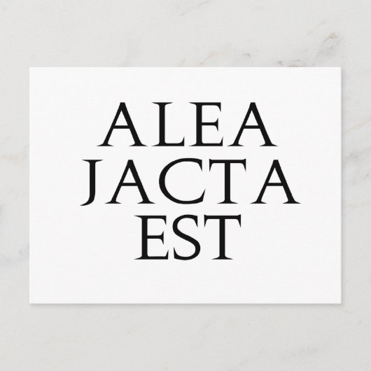Alea Jacta Est Postkarte (Vorderseite)