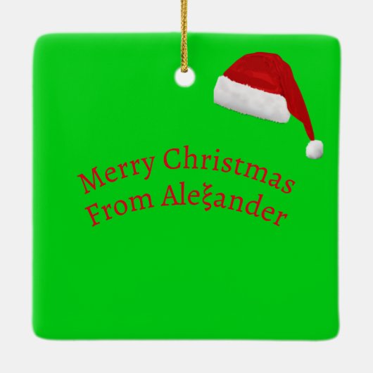 Aleander Weihnachtsfeier Keramikornament (Rückseite)