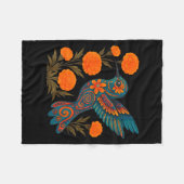 Alebrije Kolibri-Blume Mexikanische Volkskunst Vog Fleecedecke (Vorderseite (Horizontal))