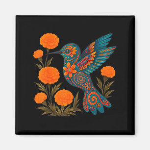 Alebrije Kolibri-Blume mexikanische Volkskunst Vog Magnet