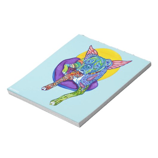 Alebrijes Boxer Notepad Notizblock (Rotiert)