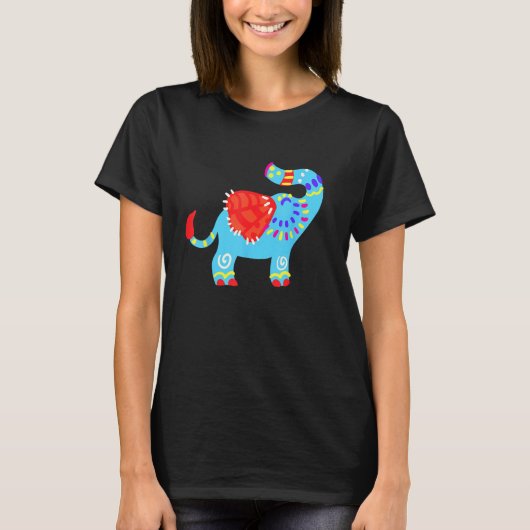 Alebrijes Fantasy Figure Animal Sculpture Elephant T-Shirt (Vorderseite)