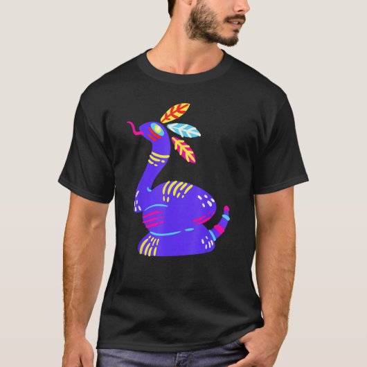 Alebrijes Fantasy Figure Animal Sculpture Snake T-Shirt (Vorderseite)
