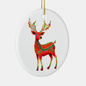 Alebrijes Folk Art Reindeer individuell anpassbar Keramik Ornament (Rechts)