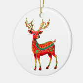Alebrijes Folk Art Reindeer individuell anpassbar Keramik Ornament (Links)