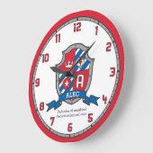 Alec-Jungs-Name bedeutet Heraldry-Ritter-Schild Große Wanduhr (Winkel)