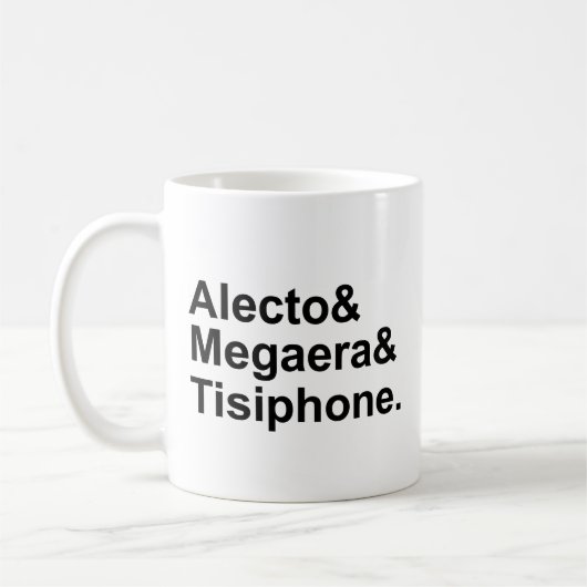 Alecto Megaera Tisiphone | Grieche-Furien des Kaffeetasse (Links)