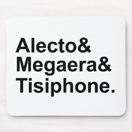 Alecto Megaera Tisiphone | Griechische Mythen Mousepad (Vorne)